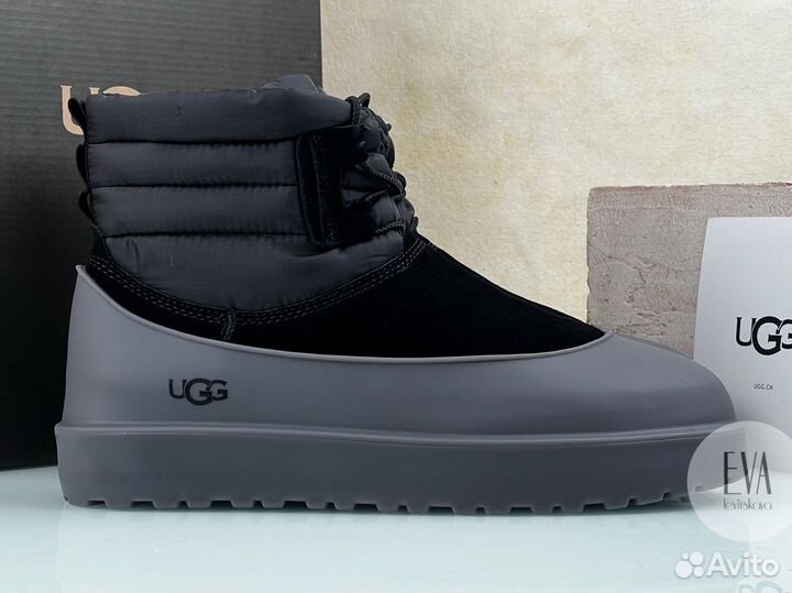 Ugg мужские угги с галошами Lace up черный