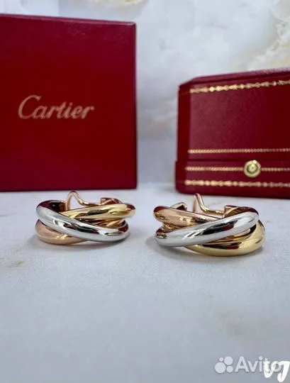 Серьги Cartier trinit