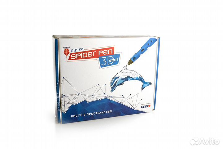 3D ручка Spider Pen start+пластик 40м. и трафарет