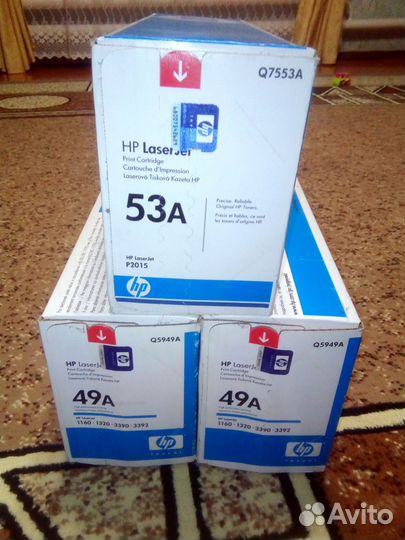 Оригинальные картриджы HP 49a и 53a