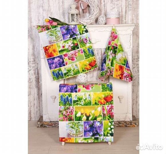 Комплекты подарочных полотенец из рогожки