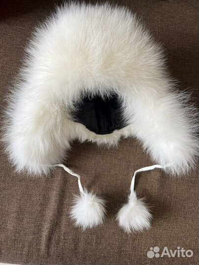 Шапка меховая песец на синтепоне