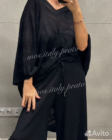 Туника брюки тонкий кашемир италия большие размеры