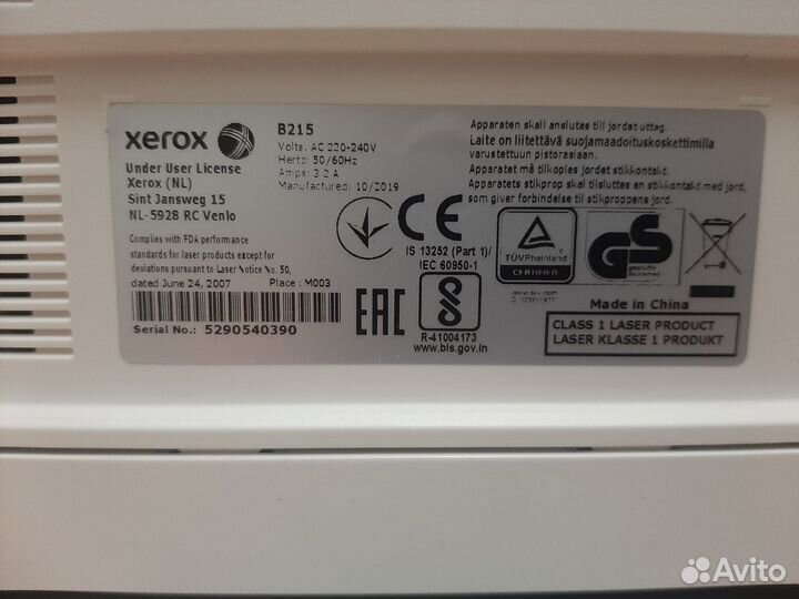 Мфу Xerox B215 (Wi-Fi / прошит / гарантия 3 мес)