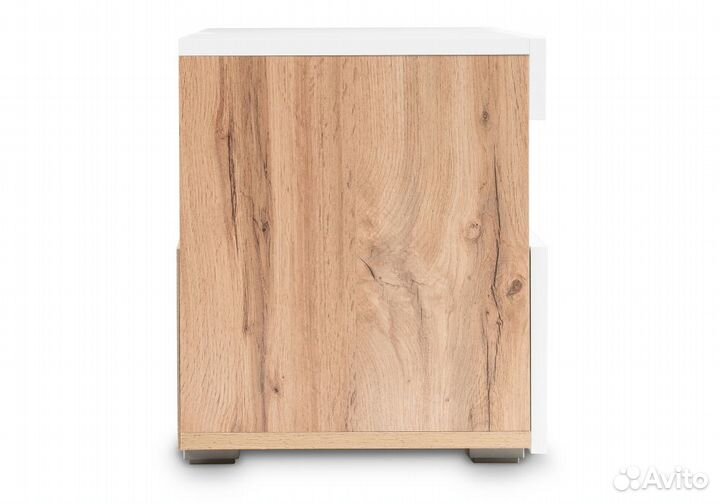 Тв-тумбы Альба дуб золотой (craft) - белый премиум