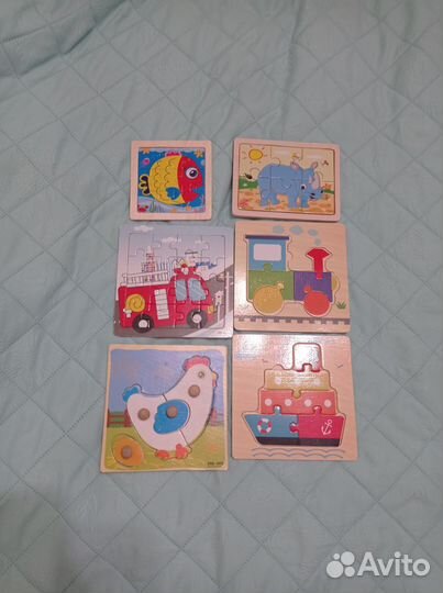 Детские развивающие игрушки. Лото, пазлы, вкладыши