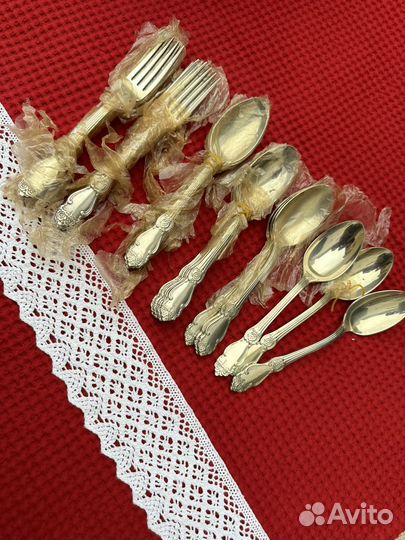Ложки Вилки десертные мельхиор СССР