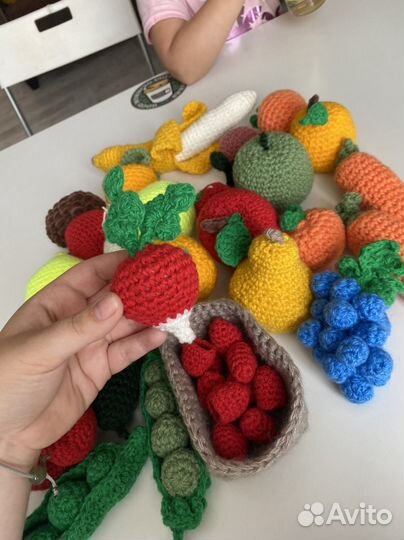 Набор овощей и фруктов, ручная работа