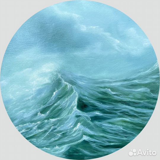 Морской пейзаж, картина маслом