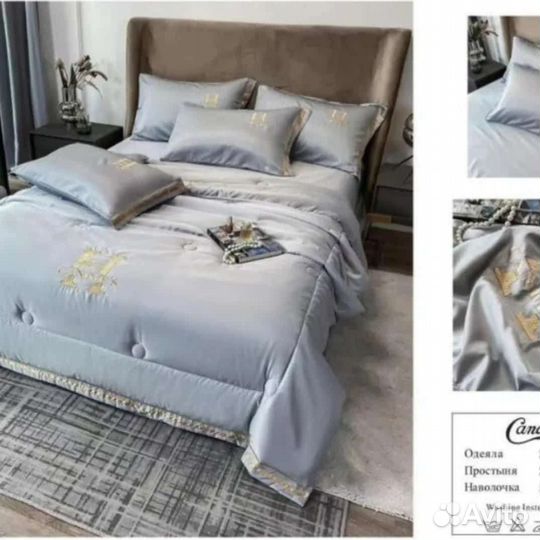 Постельное белье евро с облегчённым одеялом