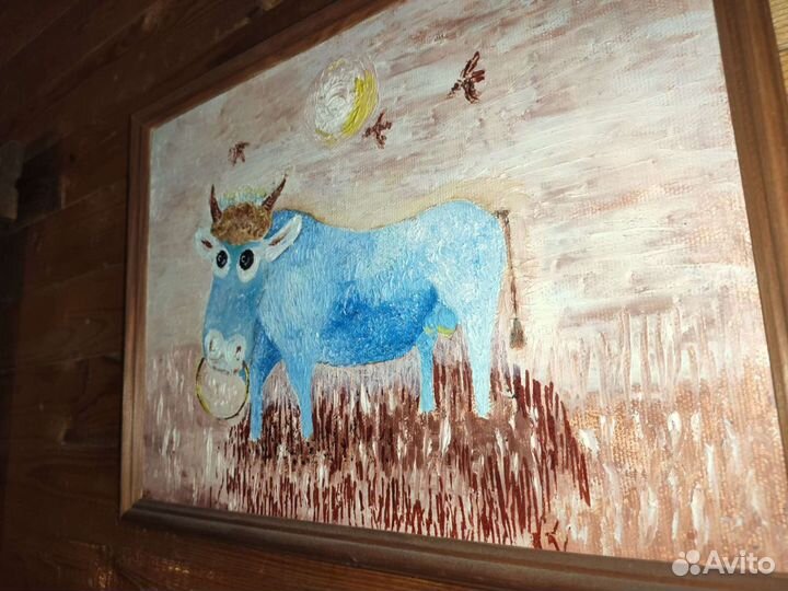 Картина маслом Бычок
