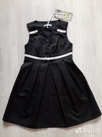 Платье школьное новое р. 128, 134 (синее), Сарафан