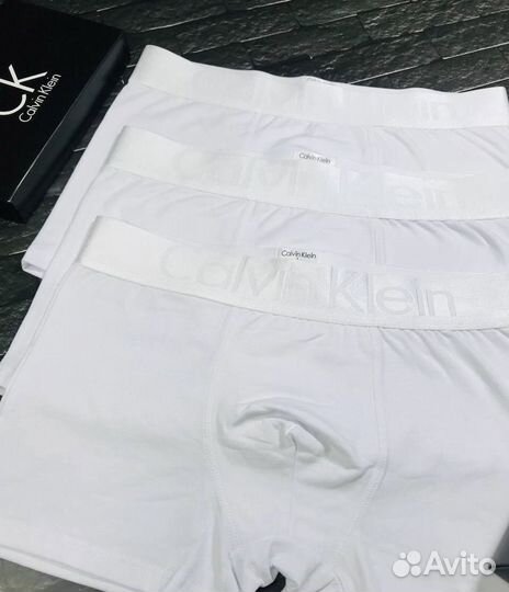 Трусы мужские боксеры белые calvin klein арт.101