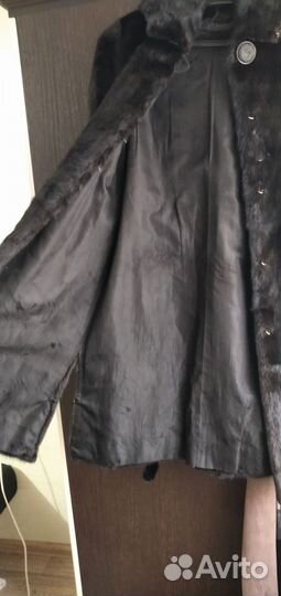 Шуба норковая с капюшоном 46 48 бу