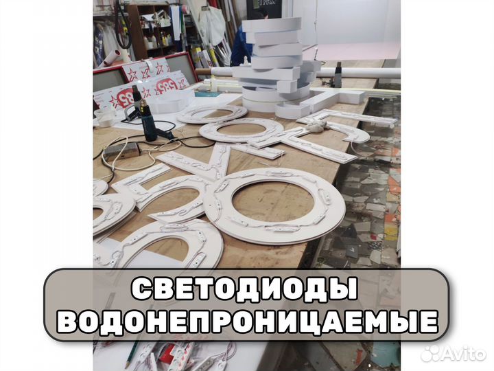 Изготовление вывесок / Объемные световые буквы / Р