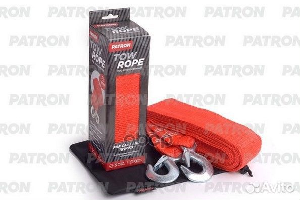 Трос буксировочный ленточный до 8 тонн, 2 крюка