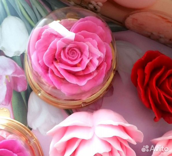 Мыло ручной работы роза и пион Мон Амур