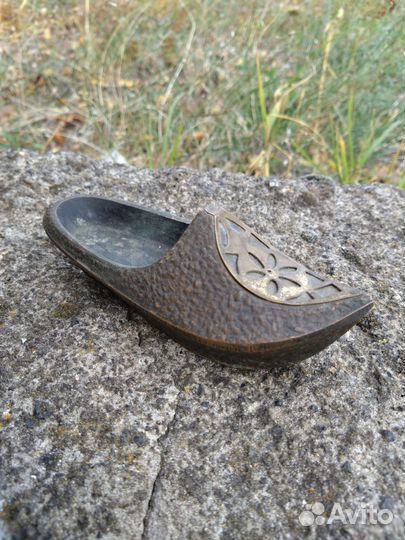 Пепельница из меди туфель СССР