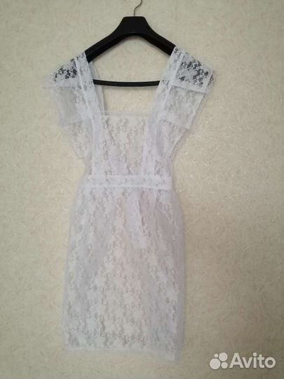 Белый школьный фартук р134-164