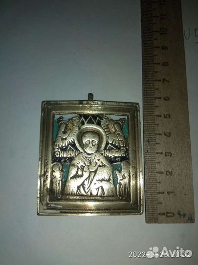 Икона Николай чудотворец эмали