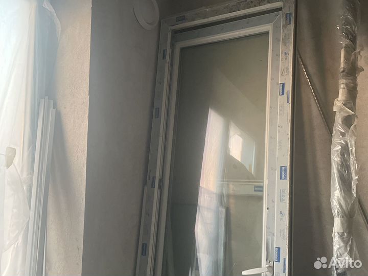 Окно с дверью пвх