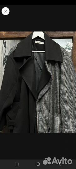 Пальто мужское длинное двубортное