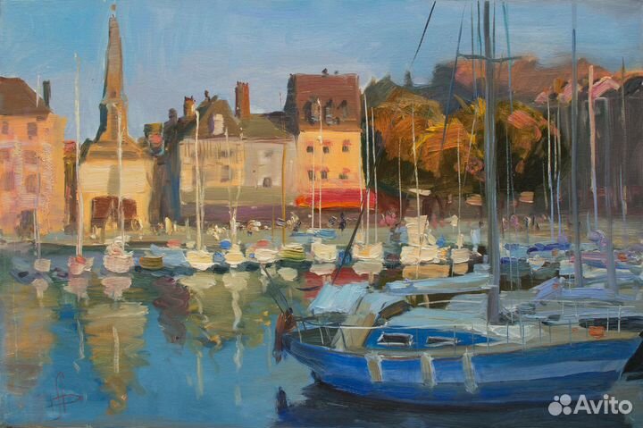 45 Яхты. Онфлер. Франция кисти Анны Давыдченко