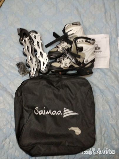 Коньки детские раздвижные 2 в 1 размер 33-36