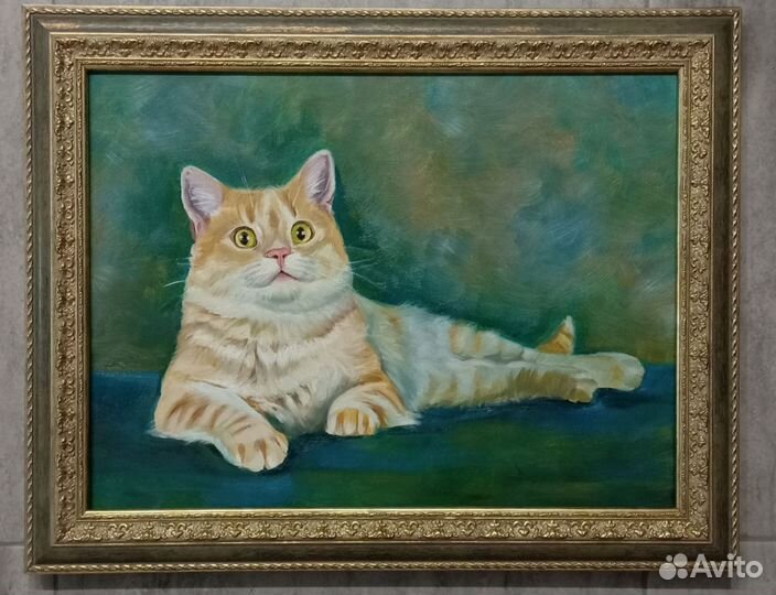 Картина маслом на холсте, животные