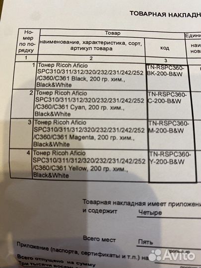 Тонер Ricoh Aficio SPC310