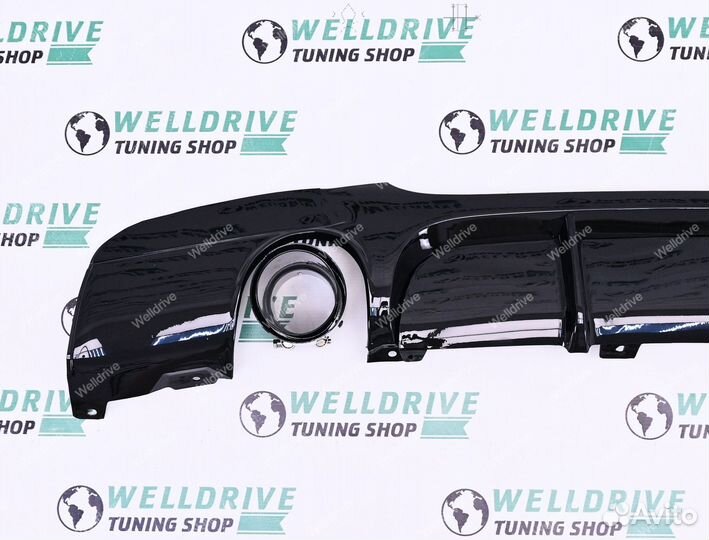 Диффузор BMW 3 E90 E91 черный насадки 89 мм