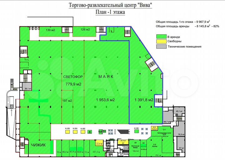 Торговая площадь, 1391.8 м²
