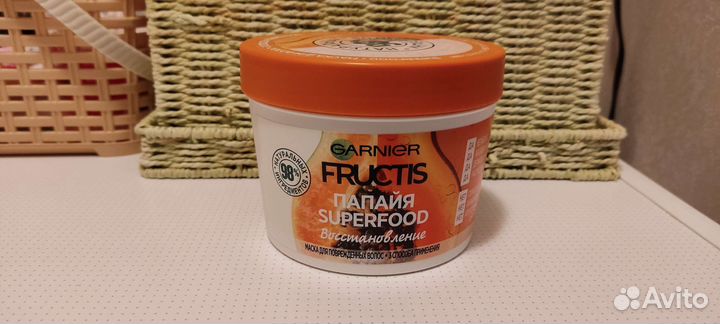 Garnier Маска 3 в 1 Fructis SuperFood Папайя