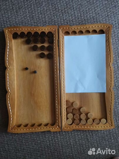 Нарды большие, ручной работы, резные, новые