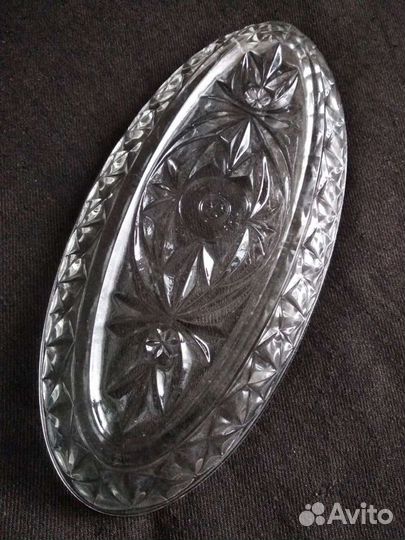 Селедочница. Блюдо для нарезки.ссср. Стекло.Клеймо