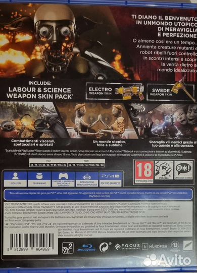 Игры для приставок ps4 Atomic heart диск