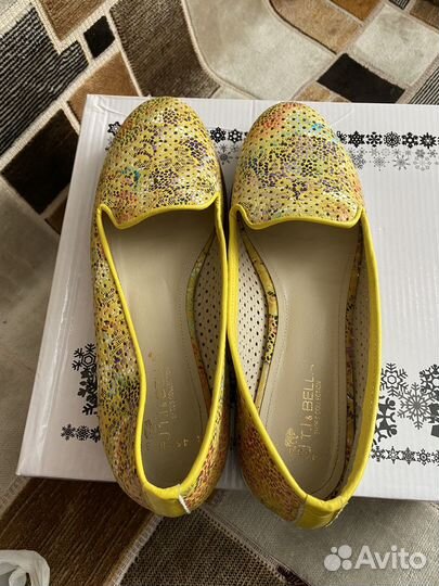 Балетки натуральная кожа 38