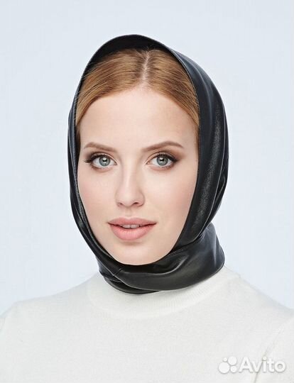 Кожанная косынка на подкладе из хлопка, новая, с б