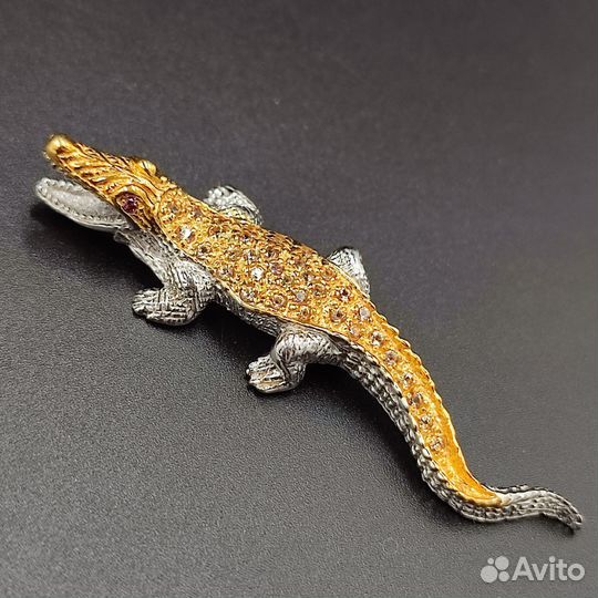 Природный сапфир из Танзании в серебре 925