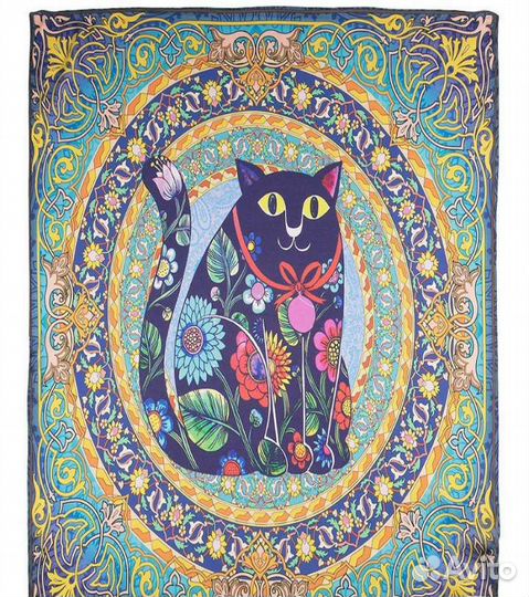 Платок из креп-сатина с фотопринтом