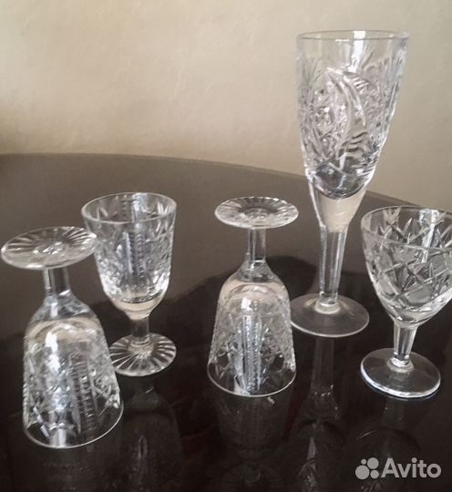 Рюмки хрустальные СССР, разные