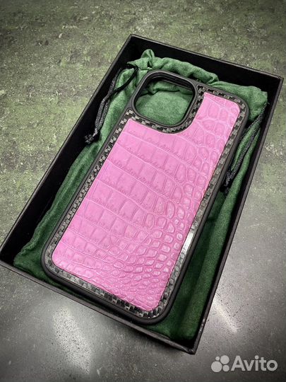 Чехол из кожи крокодила iPhone 12 pro max