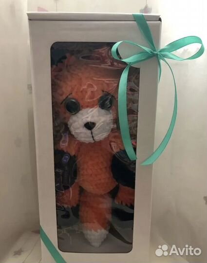 Вязаная игрушка лиса (амигуруми)