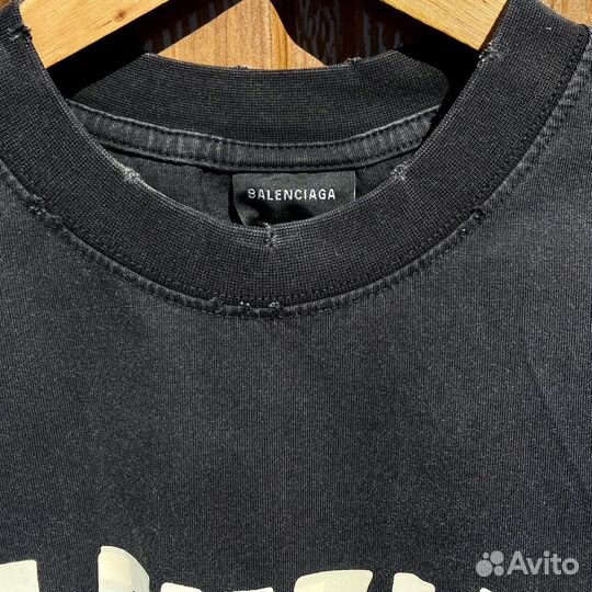 Футболка balenciaga черная