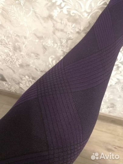 Колготки цветные женские с геометрическим узором