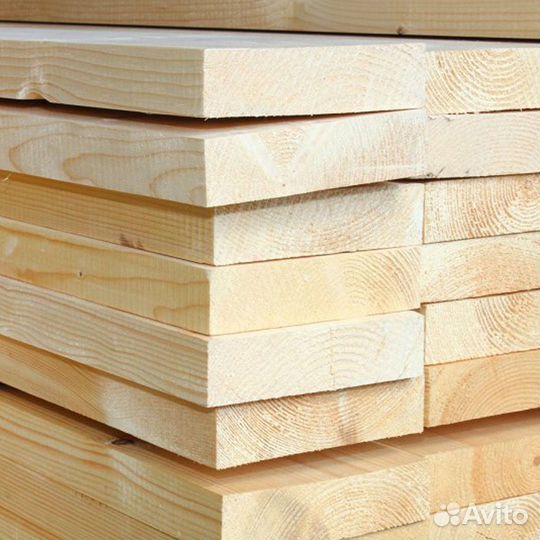 Строганная доска сухая 25х100х6000 сосна