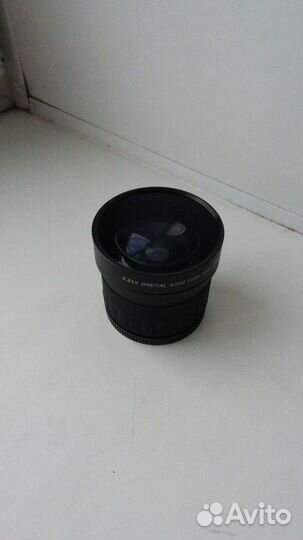 Фишай линза на объектив фотоаппарата