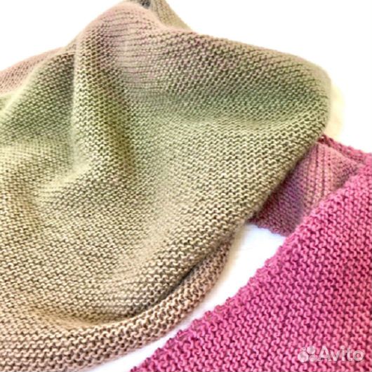 Вязаная шаль из мериносовой шерсти