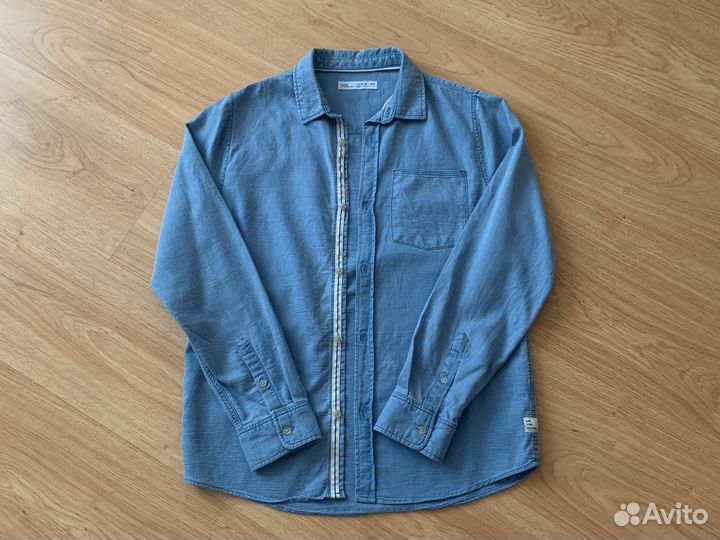 Рубашка джинсовая Zara р 44
