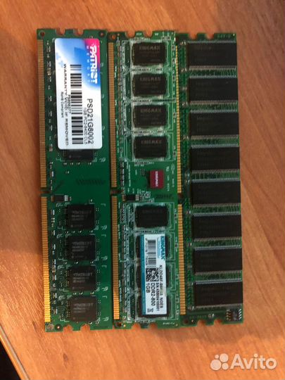 Оперативная память ddr2 Patriot, kingmax и ddr1